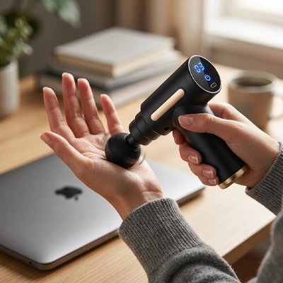 desengourdissement main avec pistolet de massage