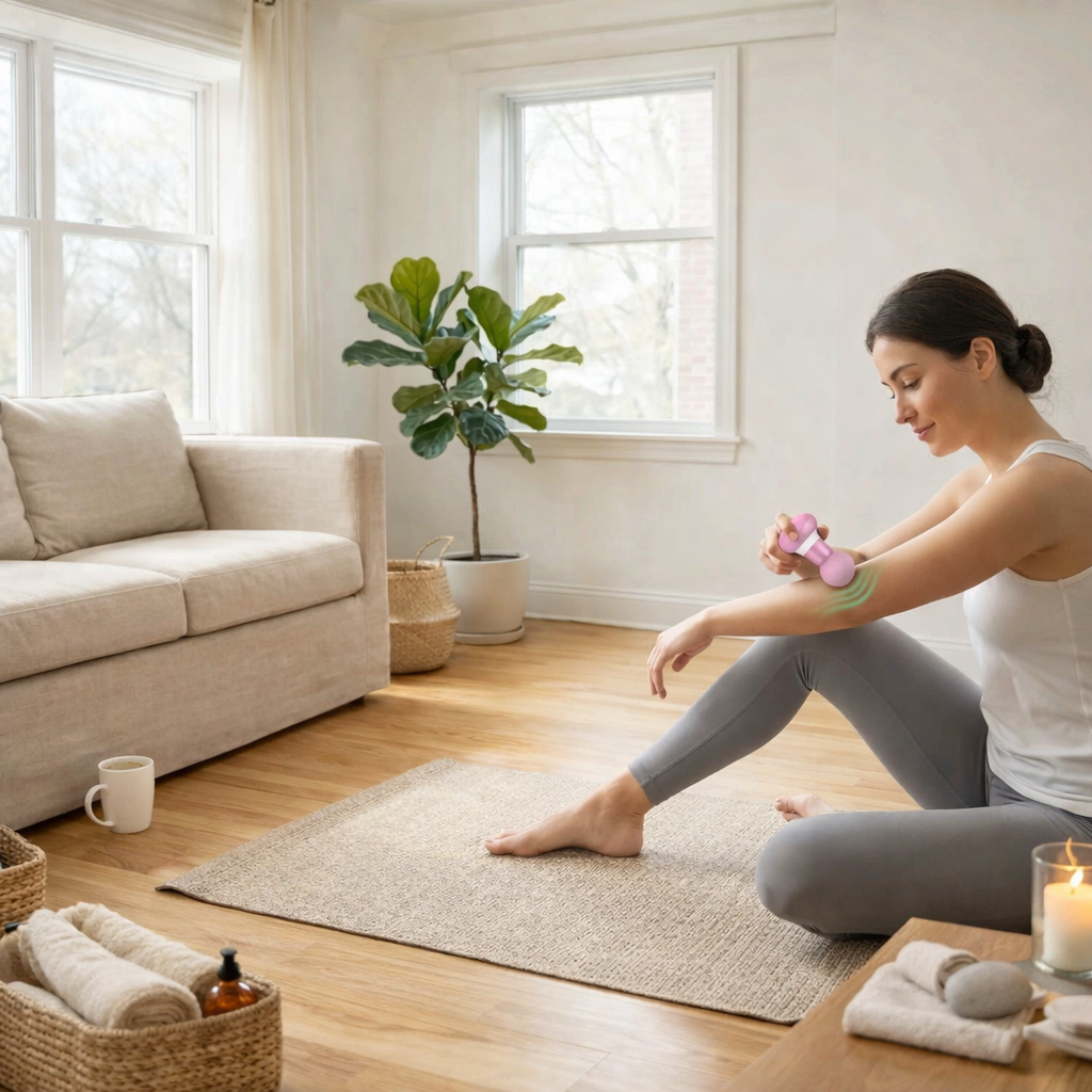 massage post recup sport avec pistolet massage