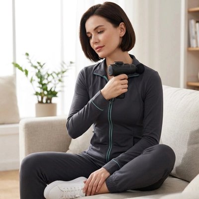 decontraction douce epaule avec pistolet massage