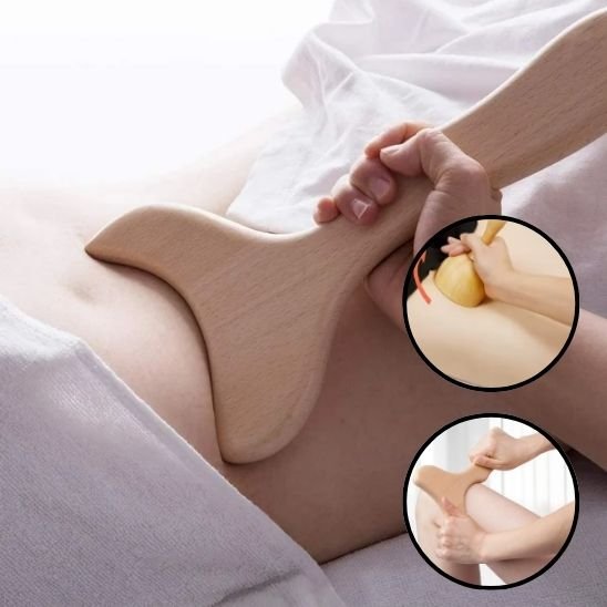 Outil de massage | Bois Naturel Sculptant