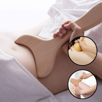 Outil de massage | Bois Naturel Sculptant