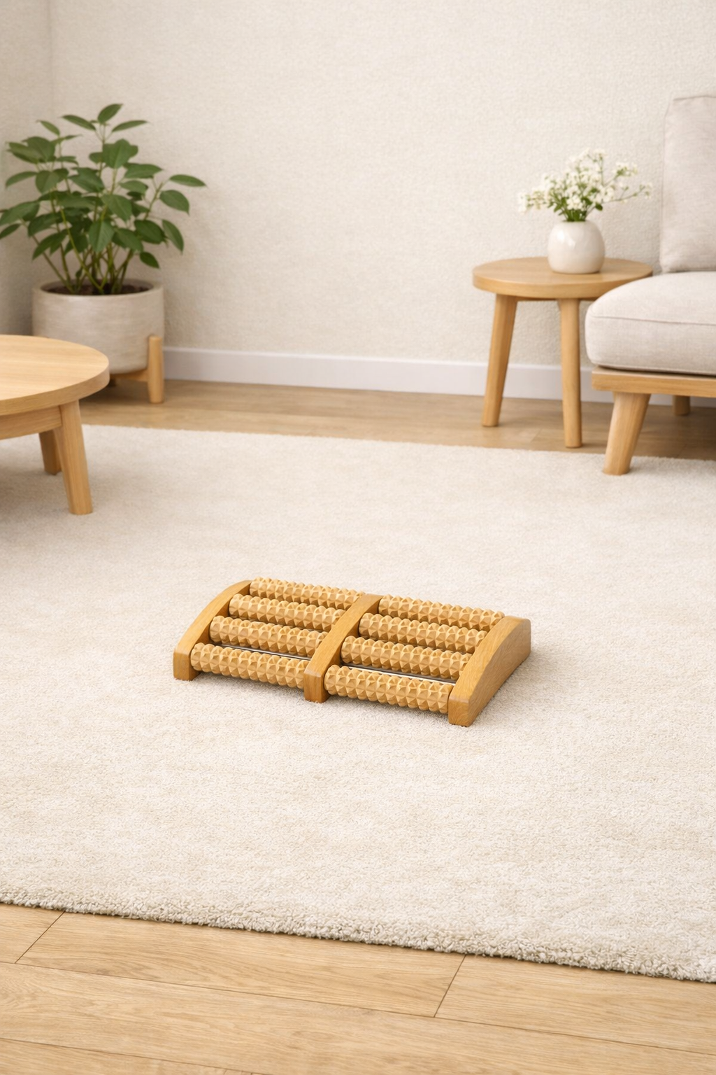 design naturel rouleau de massage pied
