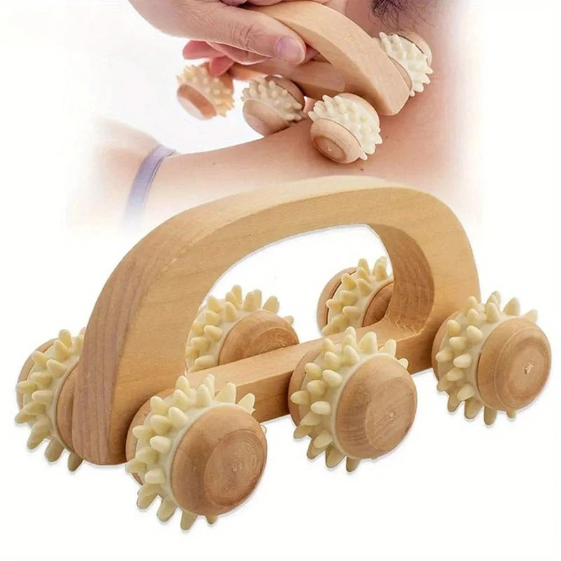 massage cou avec rouleau de massage
