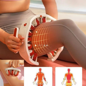 massage cuisse et bras avec rouleaux de massage