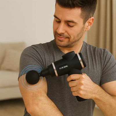 massage decontracte bras avec pistolet massage