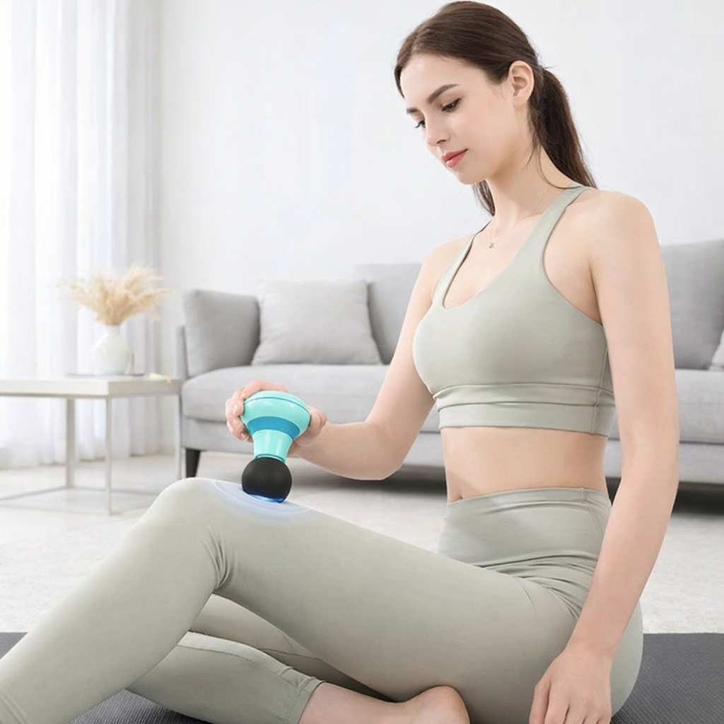 massage decontracte genou avec pistolet massage
