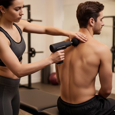 massage dos avec massage gun