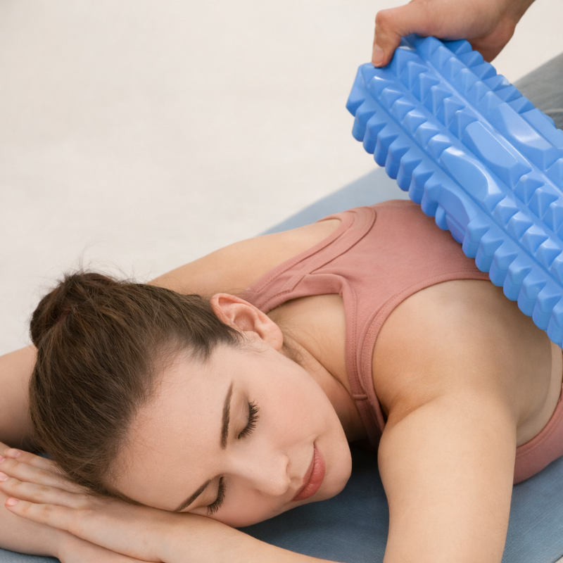 massage dos avec rouleaux de massage