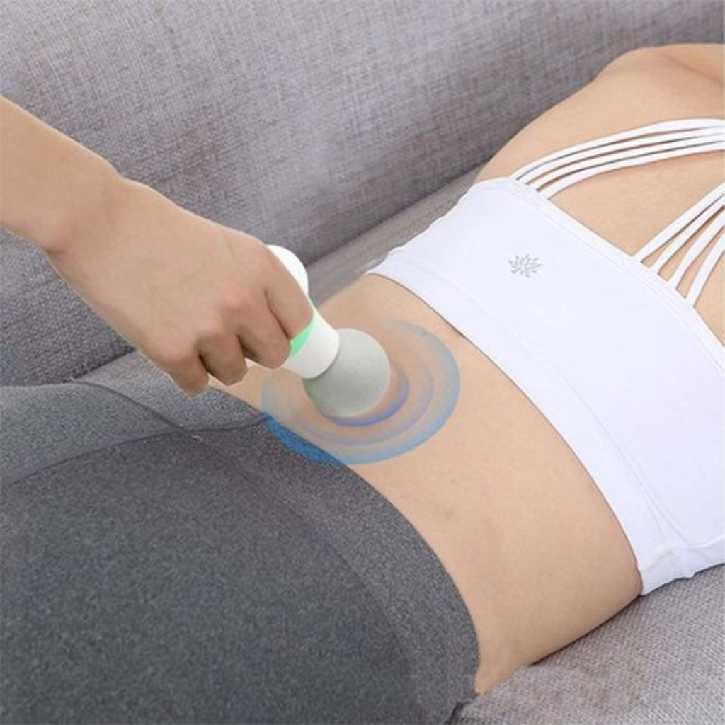 massage doux dos avec pistolet massage