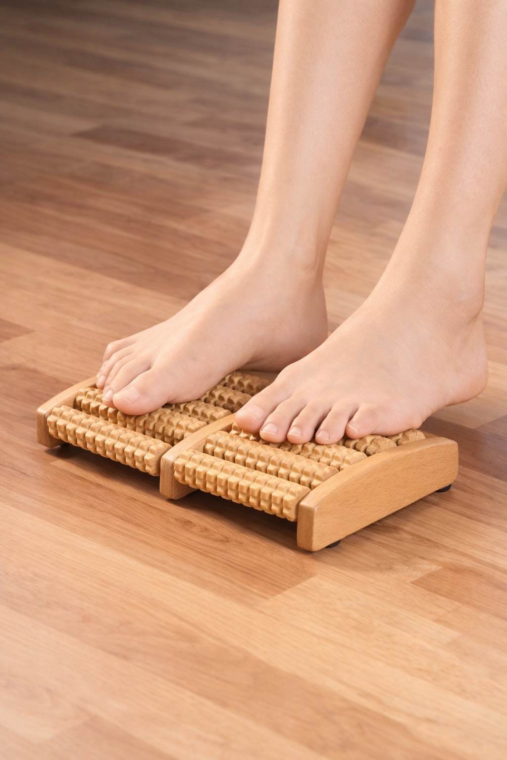massage plantes pieds sur rouleau de massage pied
