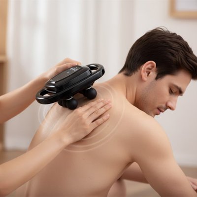 massage profond dos avec pistolet massage