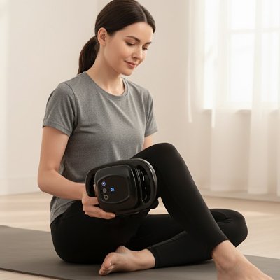 recupération profonde cuisse avec pistolet massage