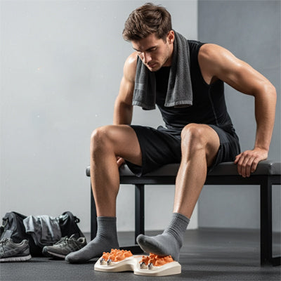 recuperation apres sport rouleau de massage orange