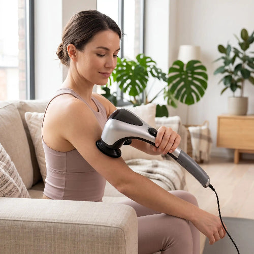 recuperation decontractee salon avec massage dos appareil