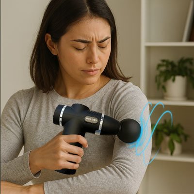 recuperation musculaire douce avec pistolet massage