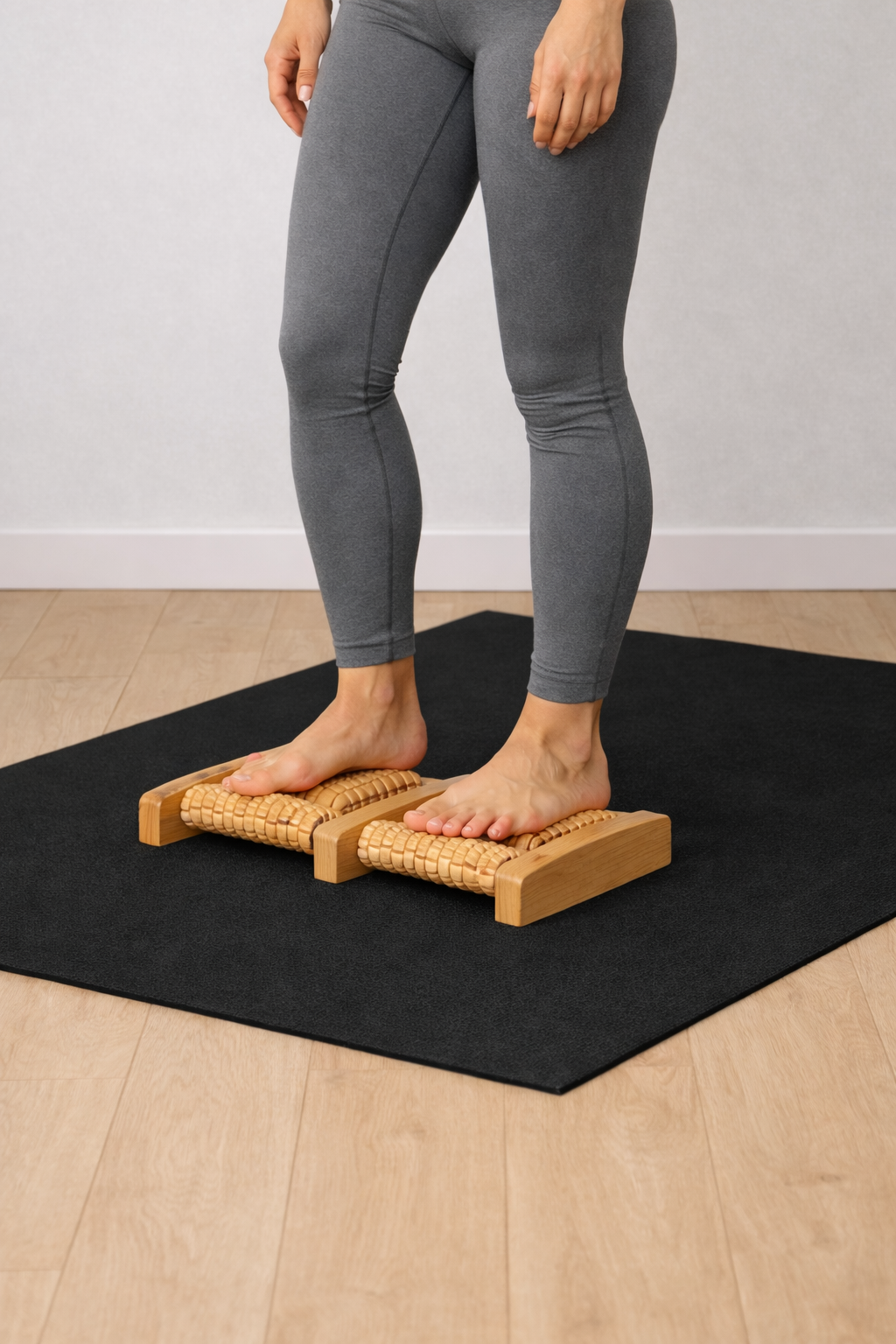 structure antiderapante rouleau de massage pied
